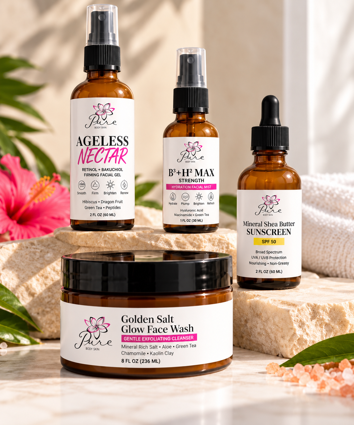 Ageless Day + Night Glow Bundle by Pure Body Skin