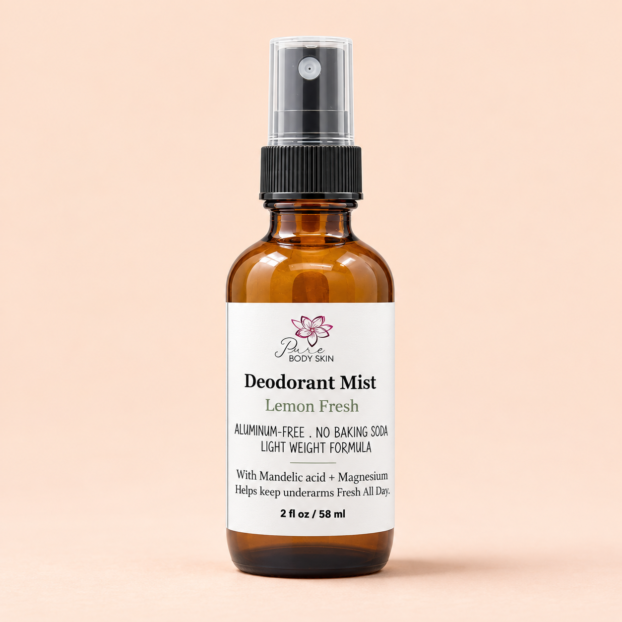 Lemon Fresh Deodorant Mist | New Formula by Pure Body Skin
