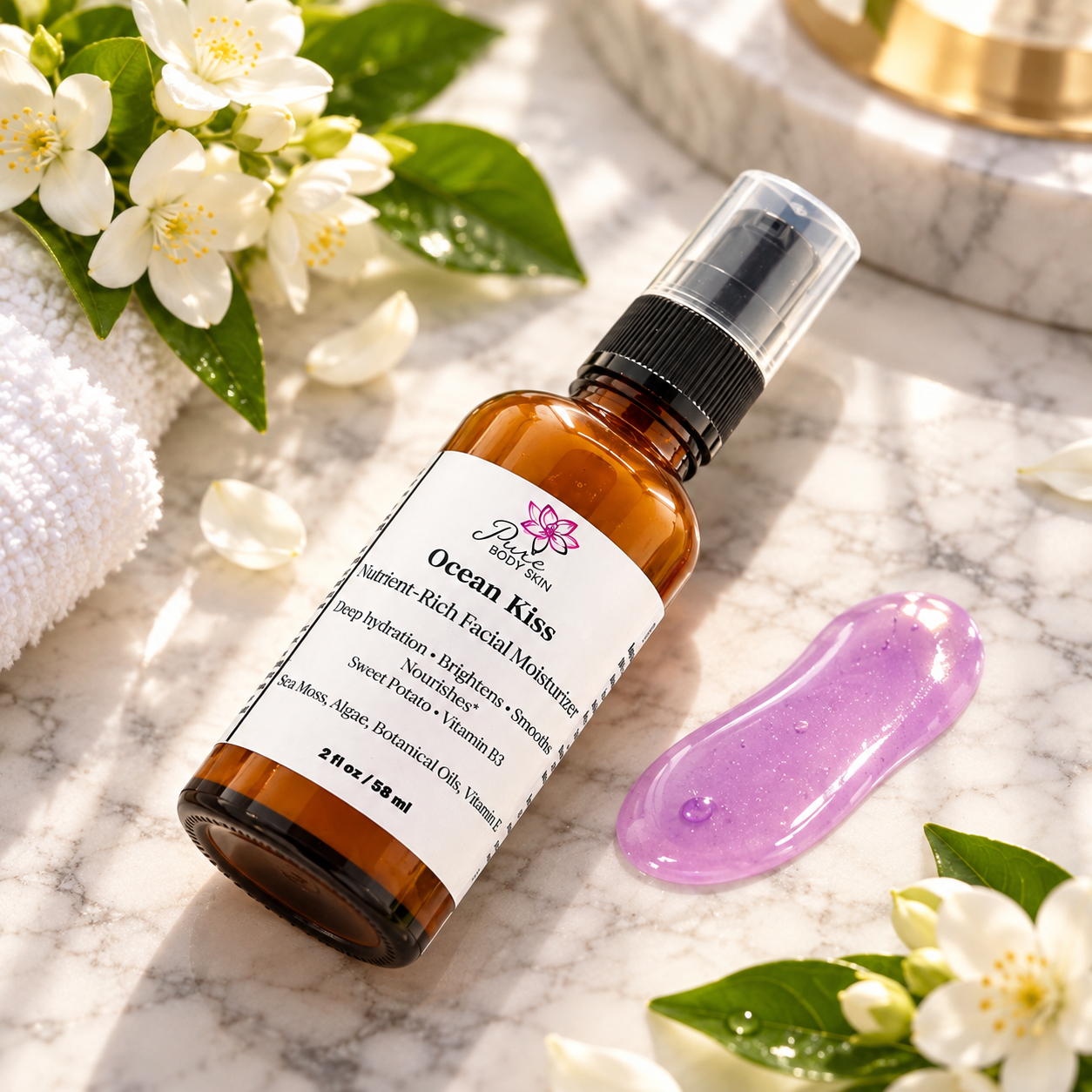 Ocean Kiss Purple Sea Moss Hydrating Face Serum by Pure Body Skin - photo 2