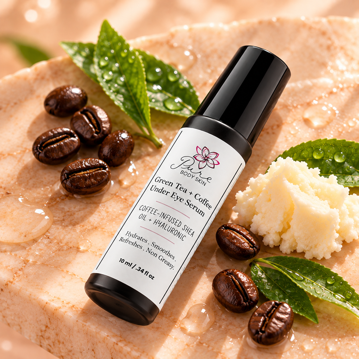 Coffee & Green Tea Under Eye Roller by Pure Body Skin - photo 2
