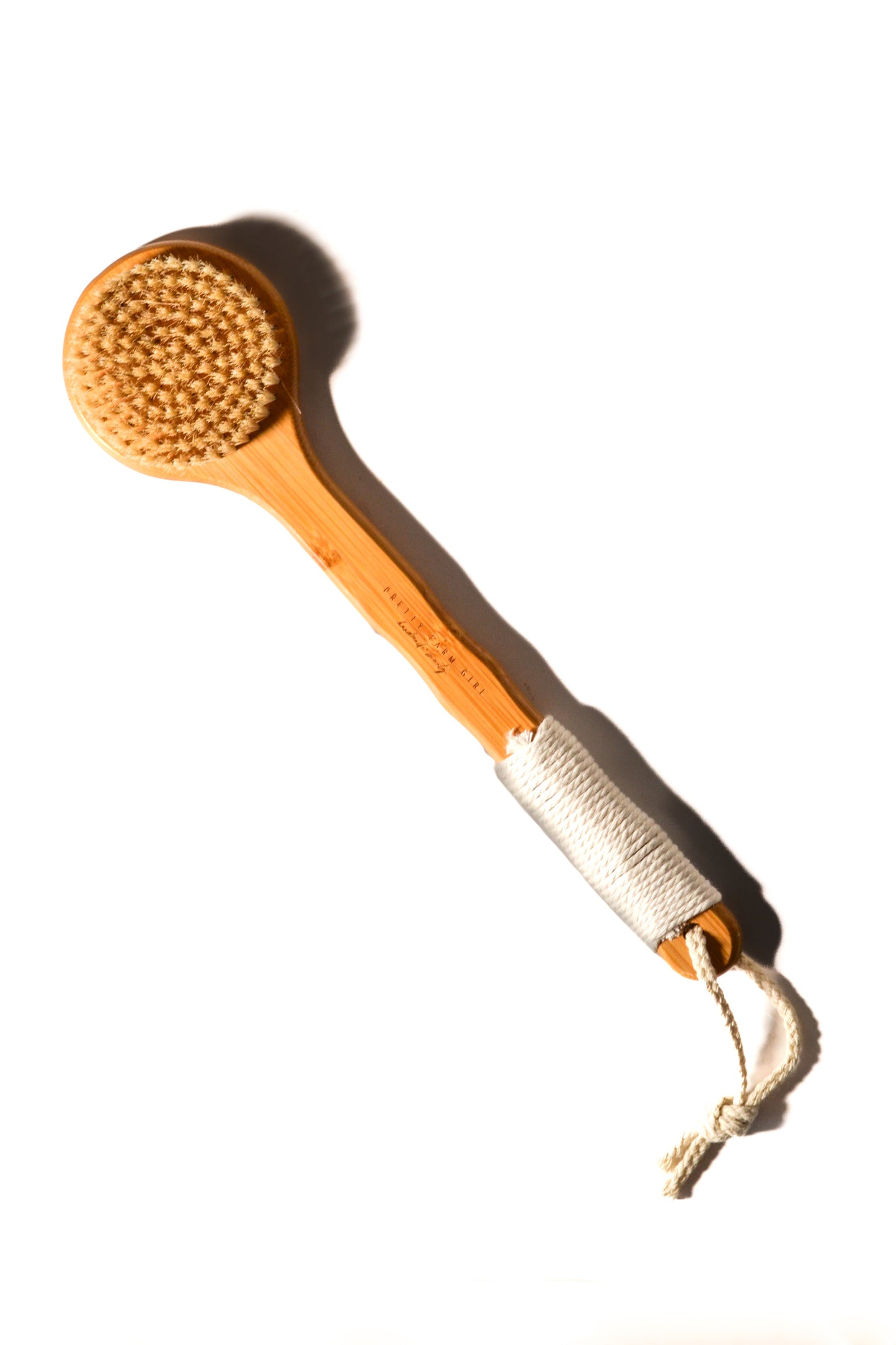 Bamboo Exfoliating Dry Brush With Sisal Bristles by Pure Body Skin