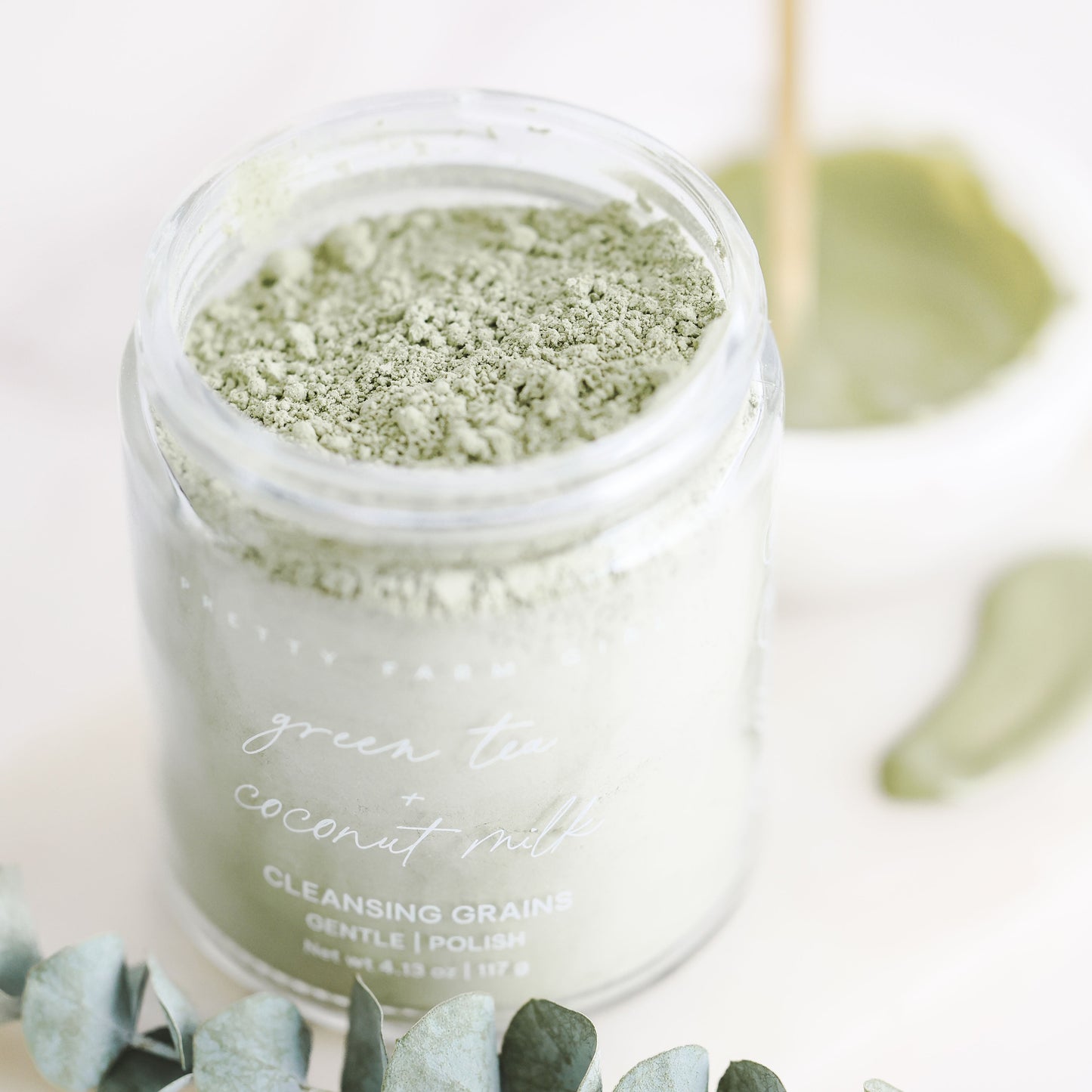 Green Tea + Coconut Milk Facial Cleansing Grains by Pure Body Skin - photo 2