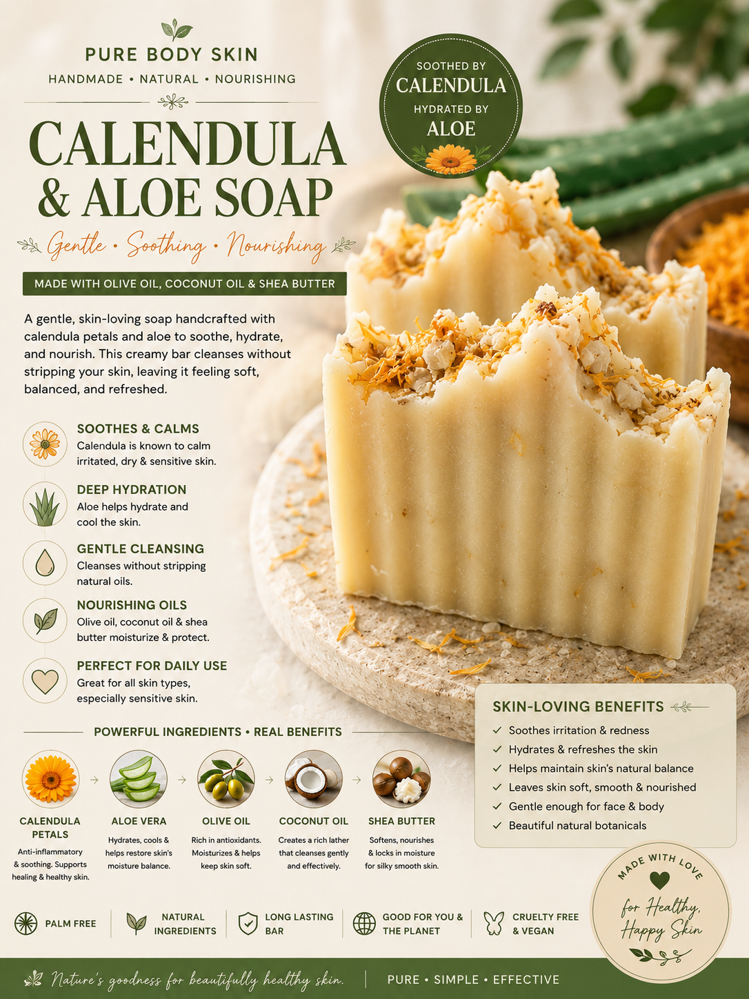 Calendula & Aloe Soap