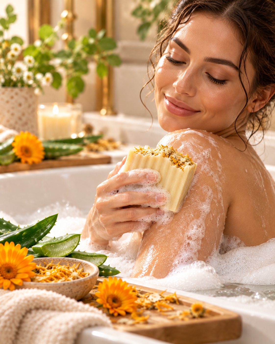 
                  
                    Calendula & Aloe Botanical Bar Soap by Pure Body Skin - photo 3
                  
                
