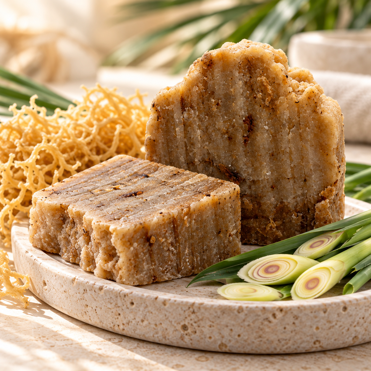 Sea Moss & Lemongrass Botanical Bar Soap by Pure Body Skin - photo 2