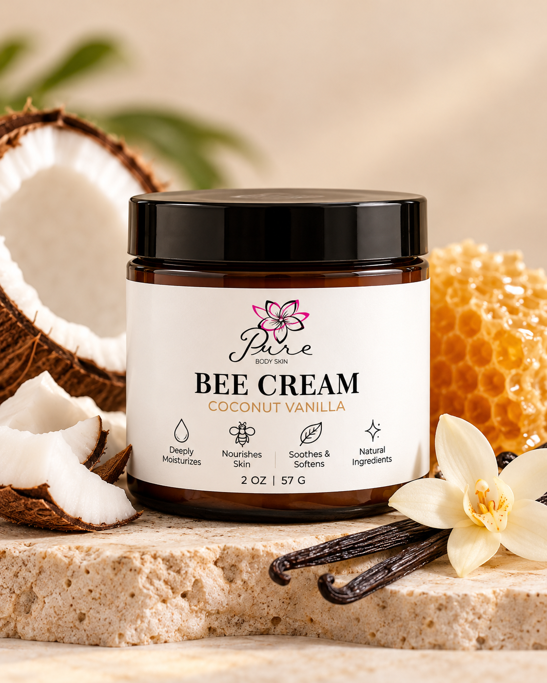 
                  
                    Bee Cream Shea, Jojoba & Beeswax Moisturizing Balm
                  
                