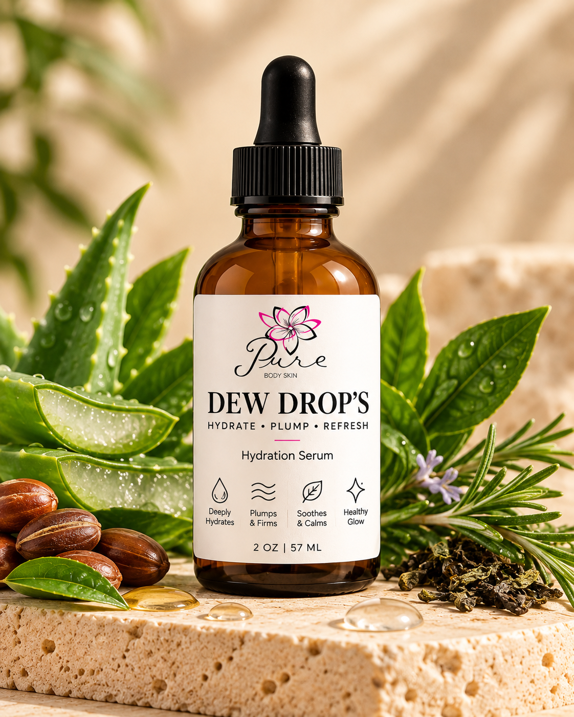 Dew Drop Hyaluronic Acid & Niacinamide Day Serum by Pure Body Skin