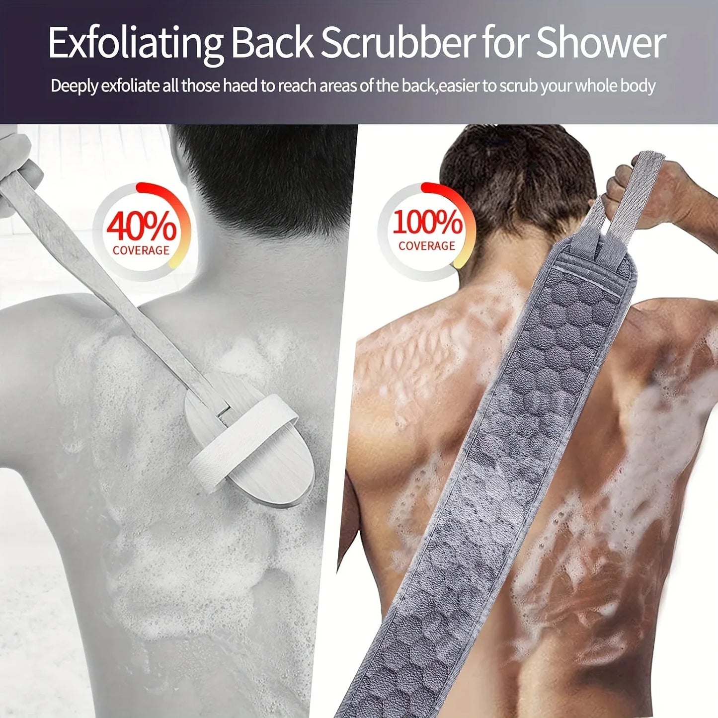 
                  
                    Exfoliating Body Scrubber Set - Includes Back Scrubber, Bath Glove And Shower Bath Sponge Loofah by Pure Body Skin - photo 6
                  
                