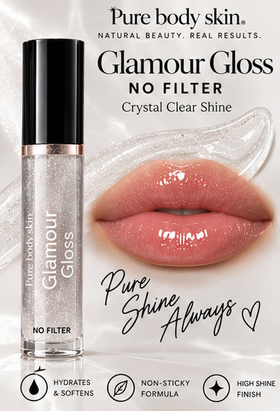 
                  
                    Pure Body Skin Glamour Gloss No Filter clear high-shine lip gloss
                  
                