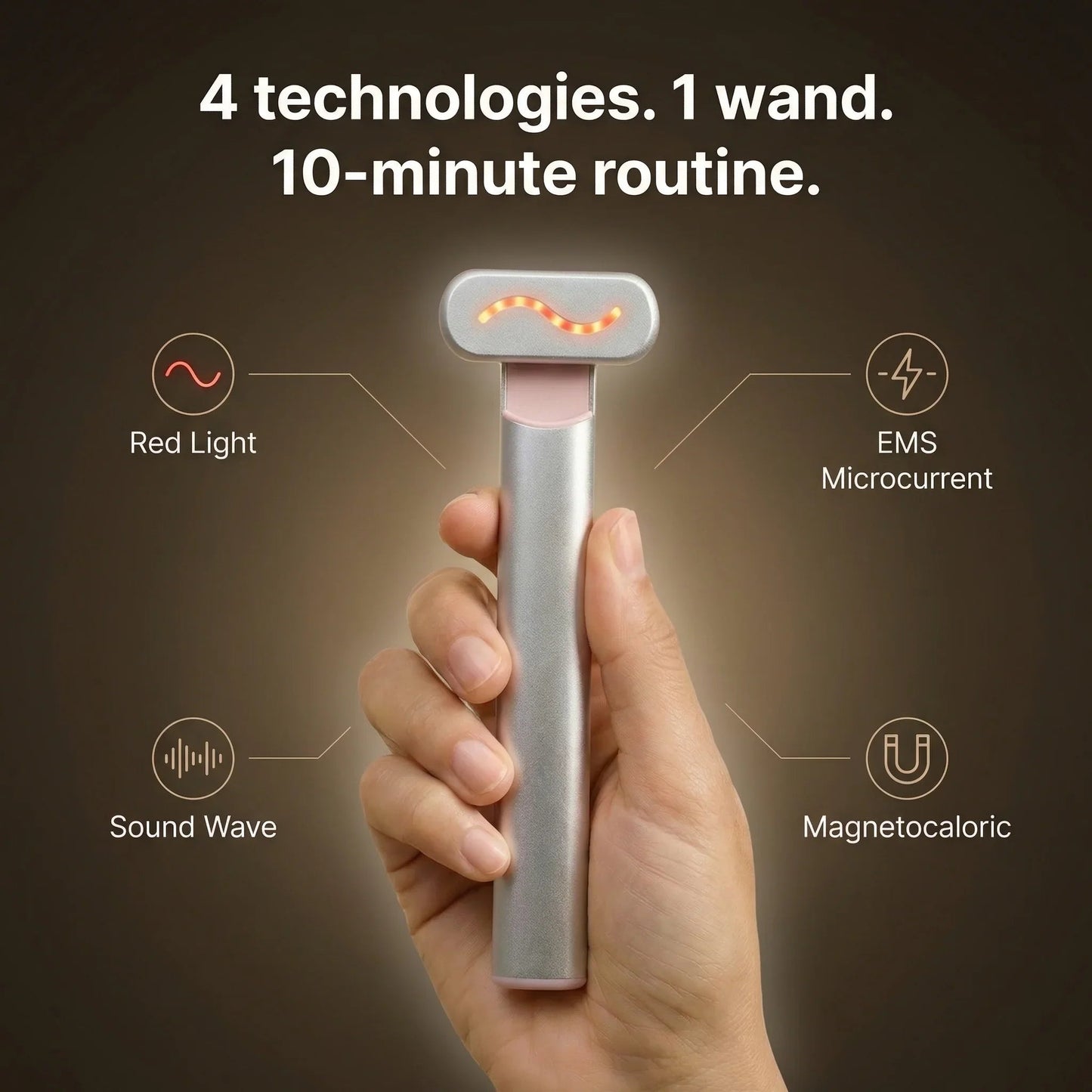 
                  
                    Nicebeam 4-in-1 Red Light Therapy Skincare Wand by Pure Body Skin - photo 4
                  
                
